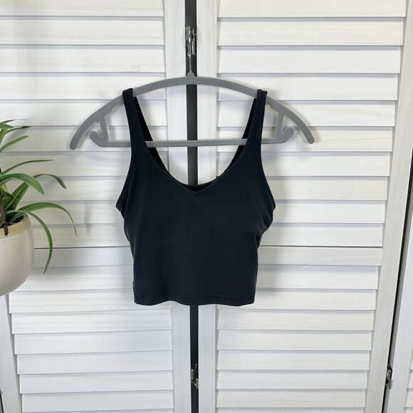 Lululemon Athletica Black Align Tank Top Soft Nulu Built In Bra NO‎ Pads Size 4 - Picture 1 of 8